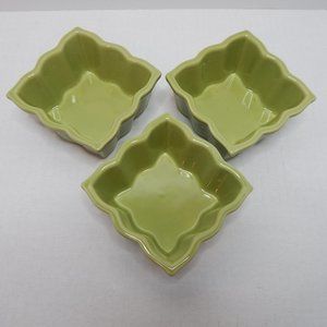 Chantal Serving Dishes Talavera Collection Green Square Scalloped 3 Ea